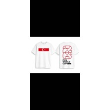 Hesco Bayrak Baskılı Word Cup T-Shirt