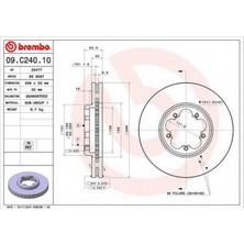 Brembo Almparca On Fren Diski Aynasi Transit Custom V362-V363 12- Arka Tek Teker Cap 288 33