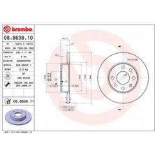 Brembo Almparca Ön Fren Aynasi Corsa C 1.0-1.2 16V 01-11 240X11X4DL Dolu