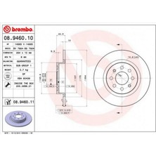 Brembo Almparca Arka Fren Aynasi Corsa E 14- Adam 13- Punto Evo-Grande Punto 05- 264X10X4DLXHALI 15 Inç 55700592