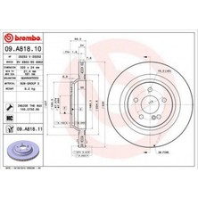 Brembo Almparca Fren Diski Arka Mercedes Amg W221 C216 W222 R230