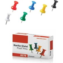 Hobbyrons Renkli Harita Çivisi 18'li, Pano Iğnesi