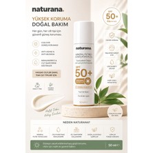 Naturana Mineral Filtreli Güneş Kremi Yüksek Koruma Yaşlanma ve Leke Karşıtı Spf 50+ Uva Uvb Pa++++ 50 ml