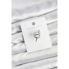 Belirtilmemiş Gümüş Renk Pirinç Diken Model Kıkırdak Earcuff Küpe