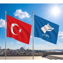 Punto Dizayn Try Bayrağı ve Alpaka Kumaş Türk Bayrağı 2'li Set 100X150CM