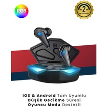 Techronix Bluetooth Kulaklık LED Işıklı Oyuncu Kulaklığı K55 Siyah