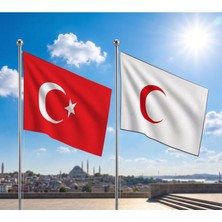 Punto Dizayn TRY Bayrağı ve Alpaka Kumaş Türk Bayrağı 2'li Set 100x150cm
