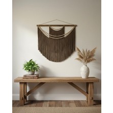 Vobu Home & Life Design Kahverengi El Yapımı Makrome Duvar Süsü Modern ve Minimal Dekoratif Ev Aksesuarı -  Vobu Beliz