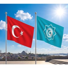 Punto Dizayn TRY Bayrağı ve Alpaka Kumaş Türk Bayrağı 2'li Set 100x150cm