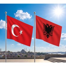 Punto Dizayn TRY Bayrağı ve Alpaka Kumaş Türk Bayrağı 2'li Set 100x150cm