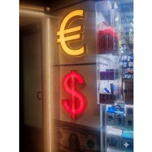 Durak Reklam Döviz Gold Işıklı Tabela - LEDli Dolar Ve Euro Sembolü Kutu Harf