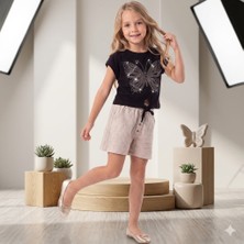 Erca Home Tekstil Ürünleri Kelebek Taşlı Suprem Yazlık Takım 6y,7y,8y,9y Kız