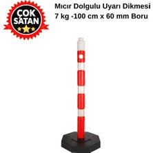 Hayat Trafik Ağırlıklı 7 kg Mıcır Dolgulu Uyarı Dikmesi - 60X100 cm