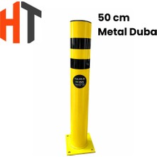 Hayat Trafik Metal Delinatör 50 cm -  Kulaksız Sarı-Siyah Metal Duba