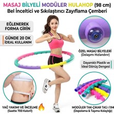 Nurimo Masaj Bilyeli Modüler Çember - Bel Inceltici ve Sıkılaştırıcı Zayıflama Çemberi (98 Cm)