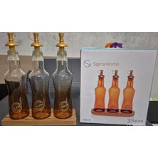 Sigma Home Yağlık Şişeler, kapakları platik ve sızdîrmazdır.