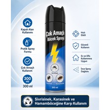 Uravas Store Çok Amaçlı Böcek Spreyi 300 ml Sivrisinek Karasinek Hamamböceği Için Kapalı Alan Aerosol Sprey