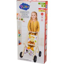 My Best Store ONY-386 Ahşap Oyuncak Bebek Arabası -Onyıl