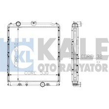 Kale Almparca Su Radyatörü Brazing Versiyonu KL362660 Mitsubishi Canter 7.5t 2 Sira Cu Pl Sistem