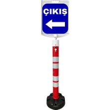 Hayat Trafik Levhalı Uyarı Dikmesi Seti 120 cm - Kauçuk Tabanlı-Set2