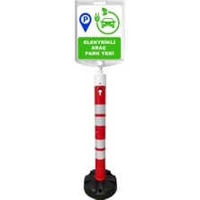 Hayat Trafik Levhalı Uyarı Dikmesi Seti 120 cm - Kauçuk Tabanlı-Set3