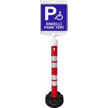 Hayat Trafik Levhalı Uyarı Dikmesi Seti 120 cm - Kauçuk Tabanlı-Set4