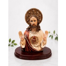 Evvel Zaman Antik Dekoratif Isa (Sacred Heart) Biblosu