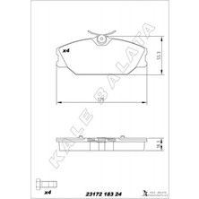 Kale Balata Almparca Ön Fren Balatasi Renault Megane 99- Laguna 95- Scenic 99- Logan 06- Safrane 96-00
