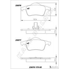 Kale Balata Almparca Arka Balata Volvo S60 2000-2010 S80 1998-2006 V70 97-07 XC70 97-07 S70 97-00