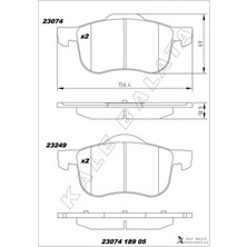 Kale Balata Almparca Ön Balata Volvo S60 00-10 S80 98-06 V70 97-07 XC70 00-07 S70 97-00