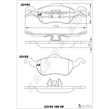 Kale Balata Almparca Ön Fren Balata Ford Focus 1.4l 1.6l 1.8l 2.0l 98-04