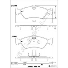 Kale Balata Almparca Fren Balatasi Arka Mercedes Sprinter B901-B904 . Vw Lt 28-35-46