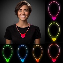 ÖNÇ - PRİME Karanlıkta Yanan Glow Kalp Şekilli Kolye 6 Renk 6 Adet