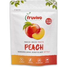 Fruvivo Dondurularak Kurutulmuş Şeftali 15 gr,  Vegan, Glutensiz Kurutulmuş Meyveler