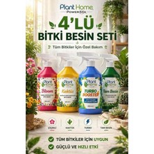 Plant Home Power Mix 4 Lü Bitki Bakım Seti / Orkide Bitki Vitamini / Bloom Çiçek Açtıran / Turbo Booster / Kaktüs Besini