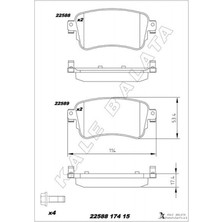 Kale Balata Almparca Arka Fren Balatasi Zafira Life 19- Vivaro C 19- Jumpy Iii 16- Expert 16- Toyota Proace 16- 290 mm