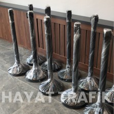 Yönlendirme Şerit Bariyer - Elektrostatik Boyalı- Siyah 10 Adet
