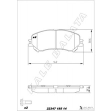 Kale Balata Almparca Ön Fren Balatasi Renault Megane Iv 15- Scenic Iv 16- Talisman 15- Espace V 15- 1.2tce 1.3tce 1.5dci 1.6dci