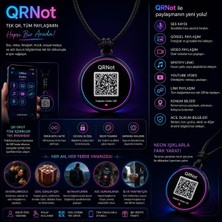 Qr Not Qrnot Dijital Hatıra Qr Kod Kolye – Ses, Video, Görsel, Konum, Acil Durum ve Link Paylaşımı (1 Adet)