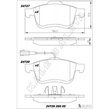 Kale Balata Almparca Ön Balata Fiat Doblo Iii 10- Opel Combo 12- 1.3d Mtj 1.4 1.6d Mtj 2.0d Mtj Çift Fişli Tek Fişli