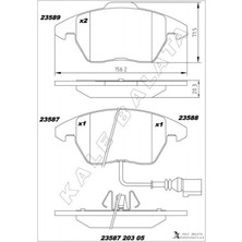 Kale Balata Almparca Ön Balata Fişli Caddy Iii 04 - Golf Iv V Vi 97 - Jetta Passat 05 - Polo 09 - Octia 04 -