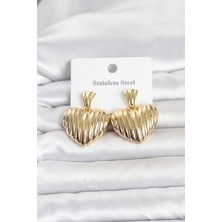 Belirtilmemiş 316L Çelik Gold Renk Model Kadın Küpe