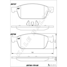 Kale Balata Almparca On Fren Balatasi Focus Iii 14- C-Max 06-11 10- 03- Kuga 08- Connect Tc7 13- Mazda 3 03- Mazda 5 10- Volvo S40 04- V40 12- V50 04- C30 06- C70 05-