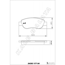 Kale Balata Almparca Ön Balata Fiat Palio 96- 1.2 1.4 Renault Megane Ii 02- Scenic Ii 02- 1.4 1.5dci
