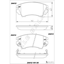 Kale Balata Almparca Ön Balata Opel Astra J 12 -14 - Insignia 08 -11 - Zafira 11 - Saab 9.5 10 -17 Jant GDB1783