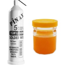ÖNÇ - PRİME Pinax Tüp Lehim Teli 25 gr 1.2mm + Lehim Pastası - 40GR