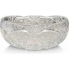 Evvel Zaman Antik Kesme Cam Oval Kase – Vintage Şık Sunumluk & Dekoratif Ürün