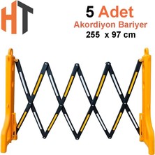 Hayat Trafik 5'li Akordiyon Bariyer Seti  Sarı  255 x 97 cm