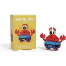 Megola Store Bay Yengeç Mr. Krabs Mikro Blok Figür Yapım Seti MZ-014 | Eğitici Mini Blok Oyuncak
