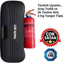 Hayat Trafik Tüvtürk Uyumlu ,  Araç Trafik ve Ilk Yardım Seti, 2 kg Yangın Tüpü 4 Yıl Etiketli